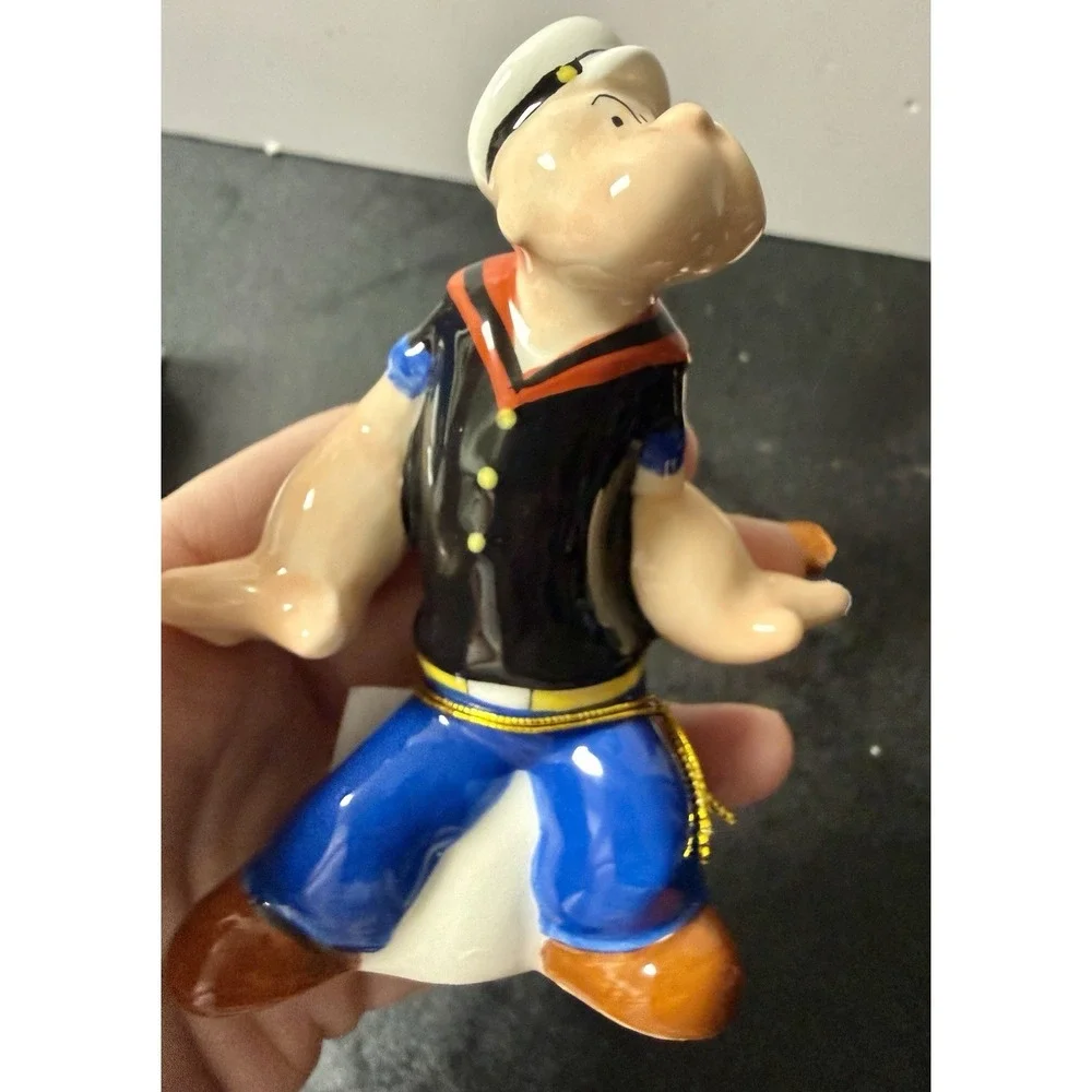 Popeye & Olive Oyl Kissing Magnetic Ceramic Salt & Pepper Shakers Westland 2010P